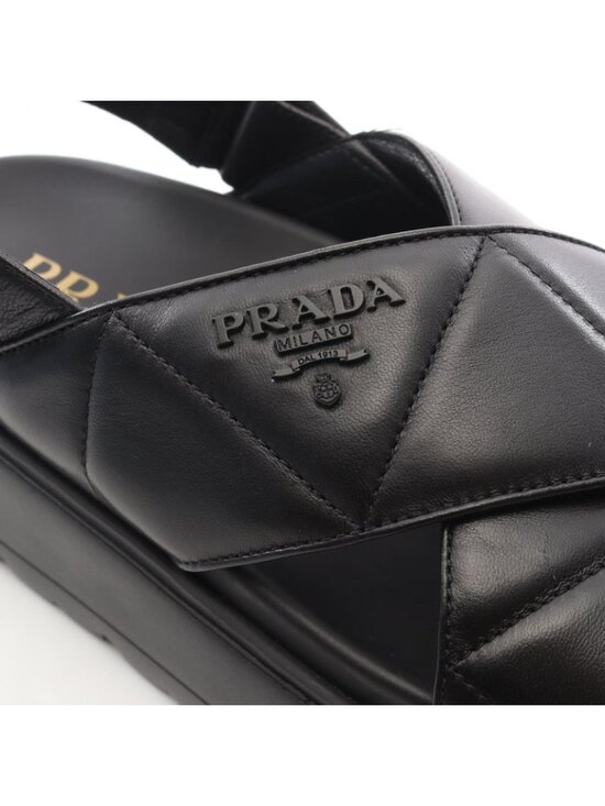 PRADA Leather Upper Slide Sandals for Women for sale | eBay Prada Sandals Calzature Donna Leather Platform